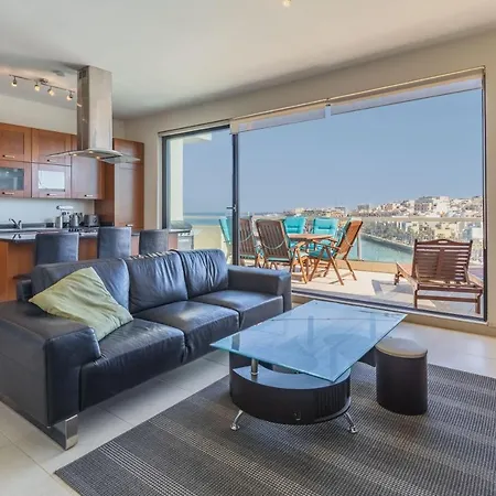 Sea View Apartment With Terrace In Central Marsaskala * Marsaskala